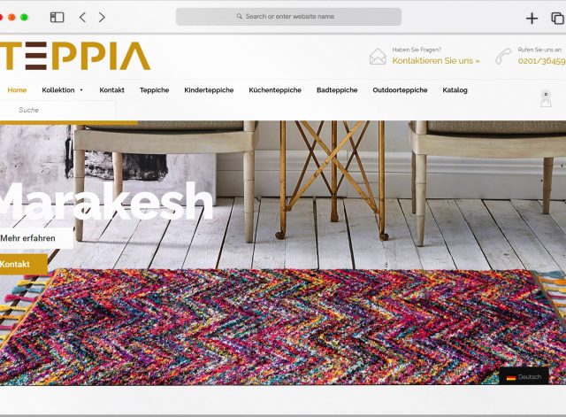 Teppia.de - Website Design WebAG24 - Webagentur Duisburg